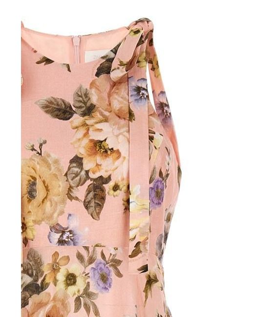 Zimmermann Pink Acacia Broderie Midi Dress