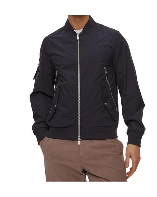 Moose Knuckles Blue Courville Zipped Bomber Jacket for men
