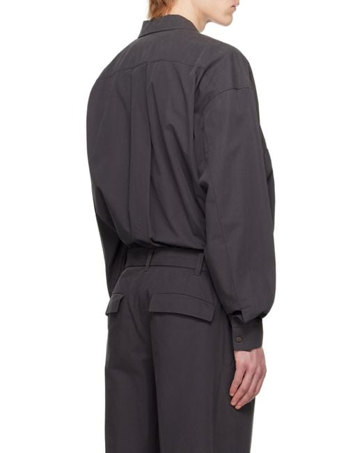 The Row Black Lapel Casual Jacket for men