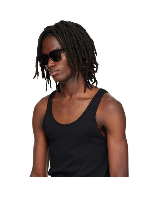 Gucci Black Eyewear Rectangle Frame Sunglasses for men