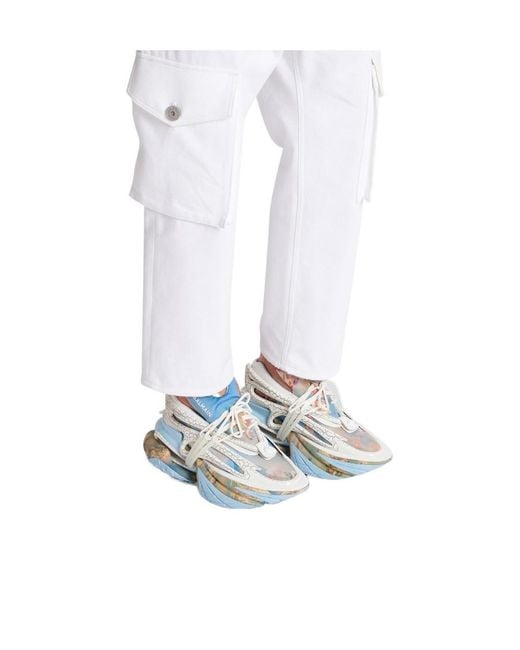 Balmain White Unicorn Trainers for men