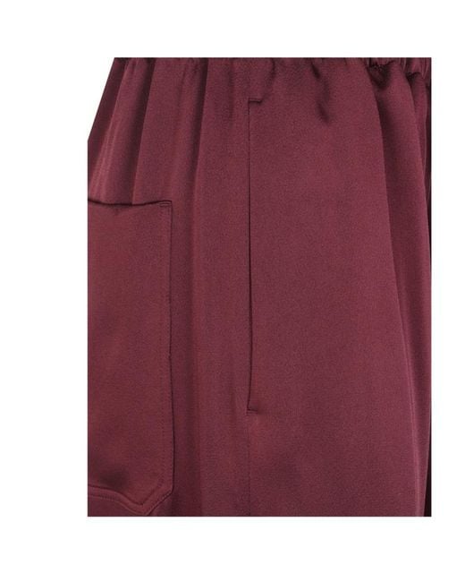 Ann Demeulemeester Purple Elastic-Waist Casual Trousers