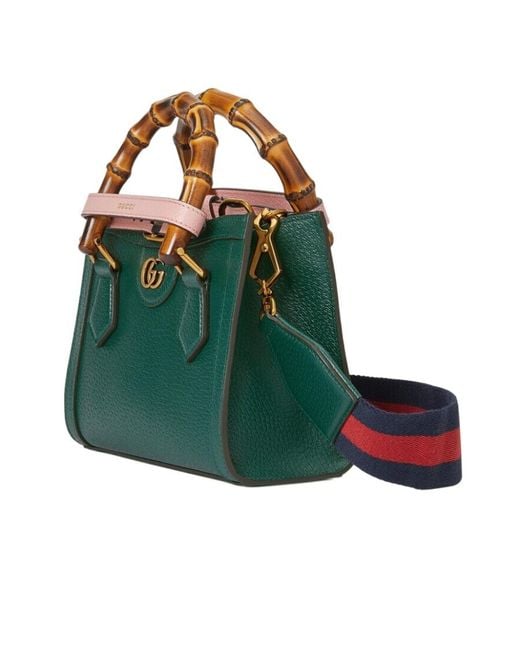 Gucci Green Mini Diana Top Handle Bag