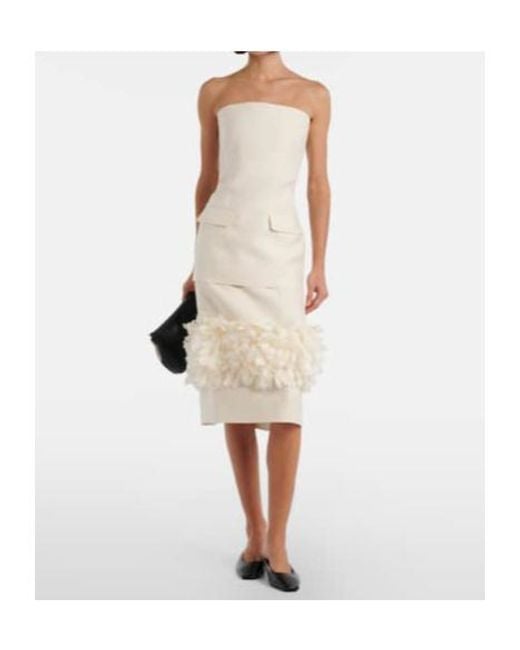 Totême  White Wool And Silk Top