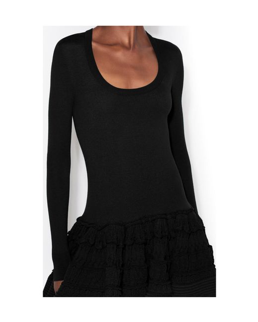 Alaïa Black Alaïa Crinoline Knit Mini Dress