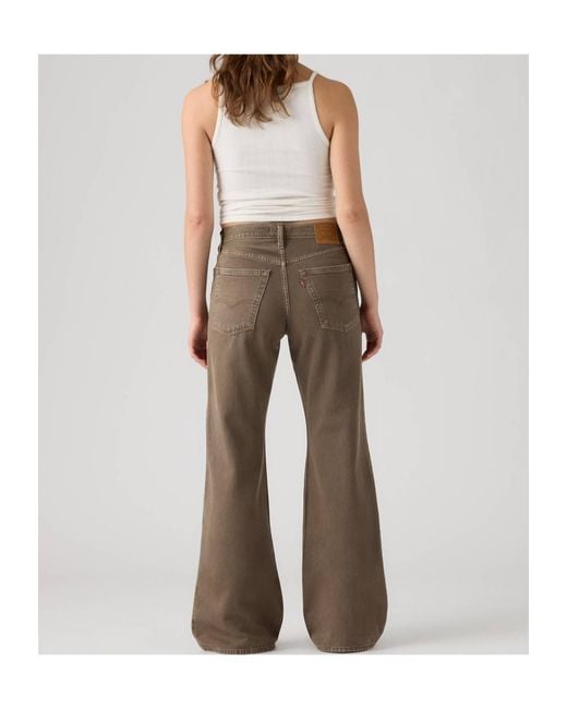 Levi's Gray Loose Boot Washed Jeans