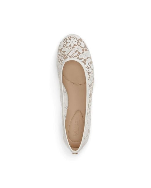 Ralph Lauren White Solid Color Ballet Pumps