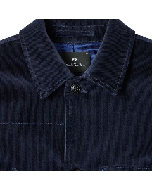 Paul Smith Blue Corduroy Work Jacket for men