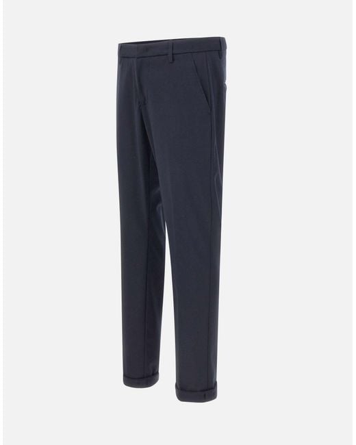 Dondup Blue Gaubert Slim-Fit Pants for men