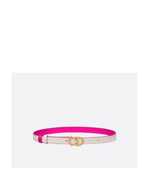 Dior Pink Reversible Saddle Belt