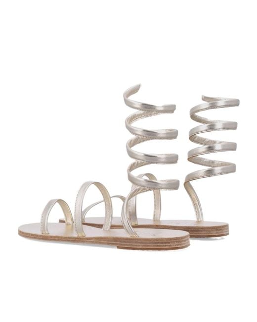 Ancient Greek Sandals White Ofis Gladiator Flat Sandals