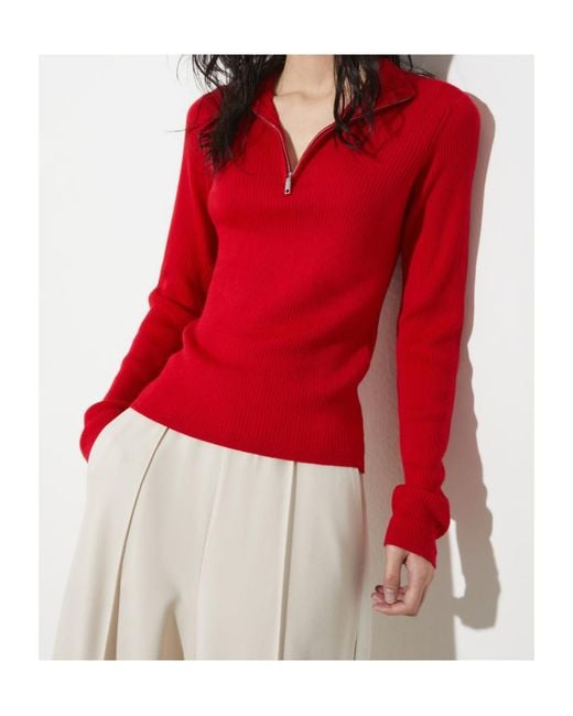 MAX&Co. Red Long Sleeve Sweater