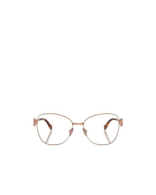 Miu Miu Natural Eyewear Cat-Eye Glasses