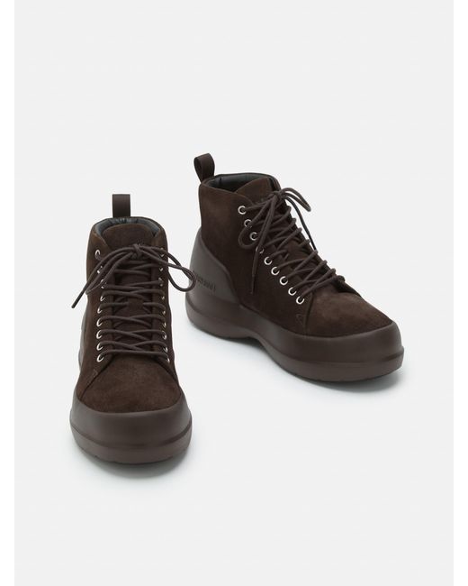 Moon Boot Brown Lace-Up Hiking Boots for men