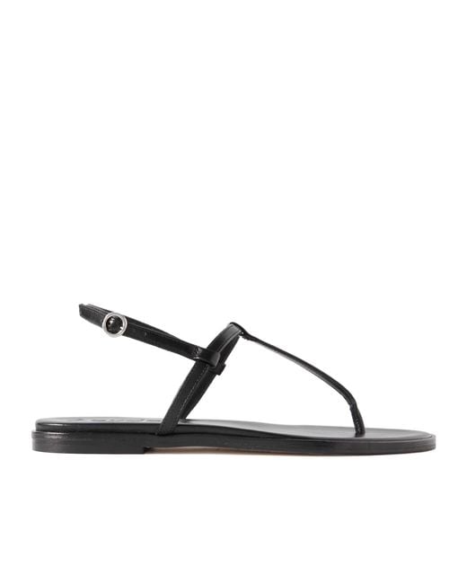 Aeyde Brown Genuine Leather T-Strap Shoes