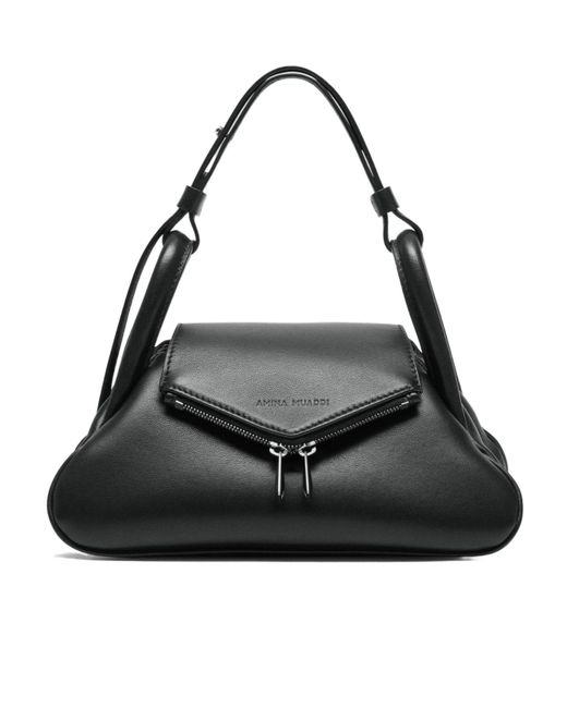 AMINA MUADDI Black Clamshell Handbag