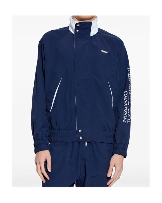Rhude Blue Sailing Competition Track Jacket for men