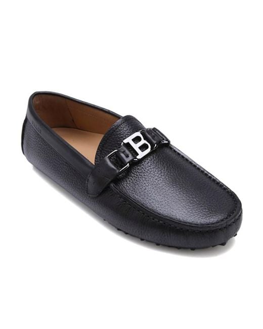 Bally Black Logo Details Business Casual Shoes for men