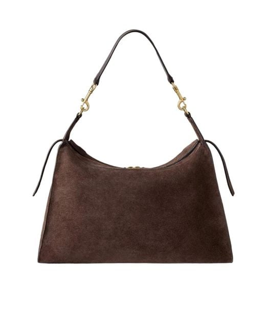 Mulberry Brown Buckled Pocket Shoulder Bag