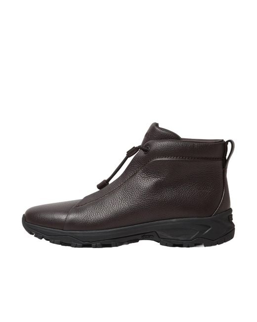 Zegna Brown Triple Stitch Vetta Boots for men