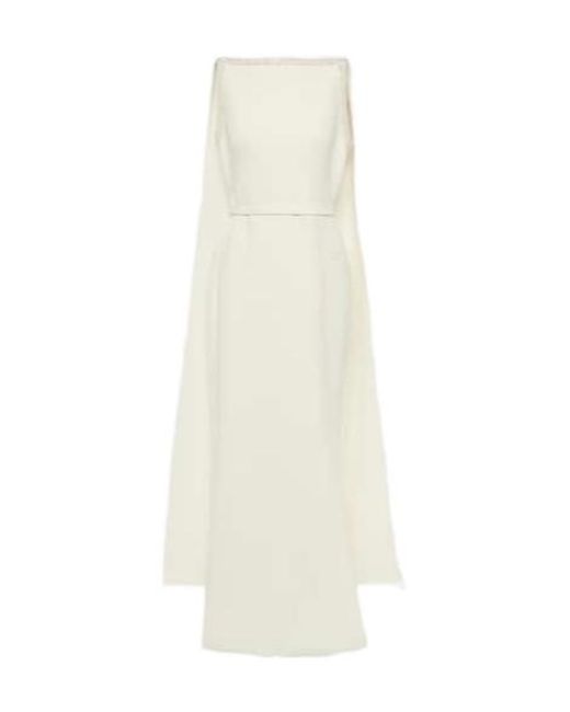 Safiyaa White Bridal Ginevra Embellished Gown
