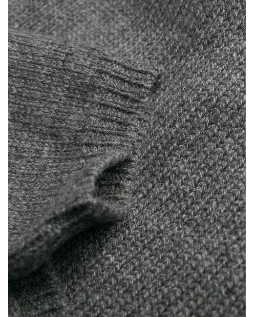 Prada Gray Cashmere Crew-Neck Sweater for men