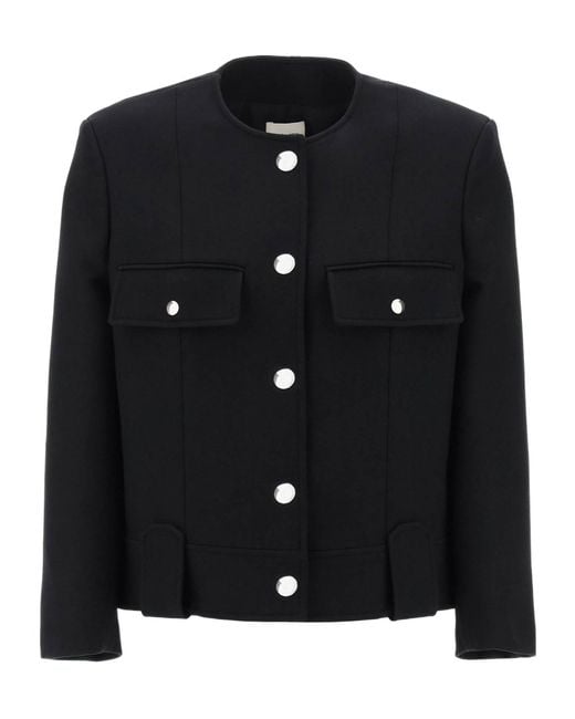 Khaite Black The Laybin Buttoned Jacket