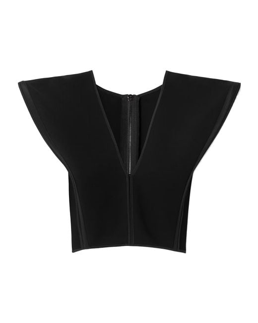 Maticevski Black Deep V-Neck Top