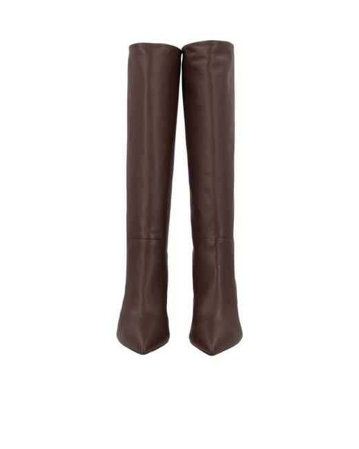 Paris Texas Brown Pointed-Toe Tall Boots