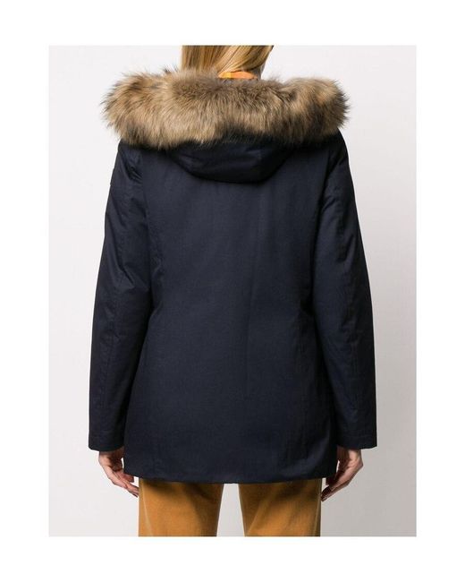Woolrich Blue Padded Parka Coat