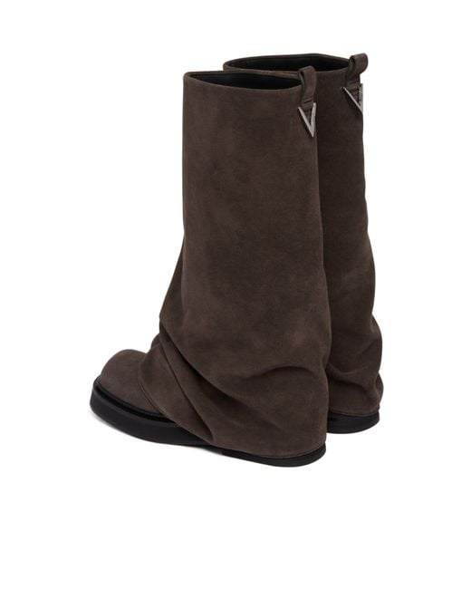 The Attico Black Round-Toe Ankle Boots