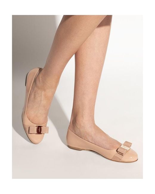 Ferragamo Brown Ferragamo Varina Ballet Flats