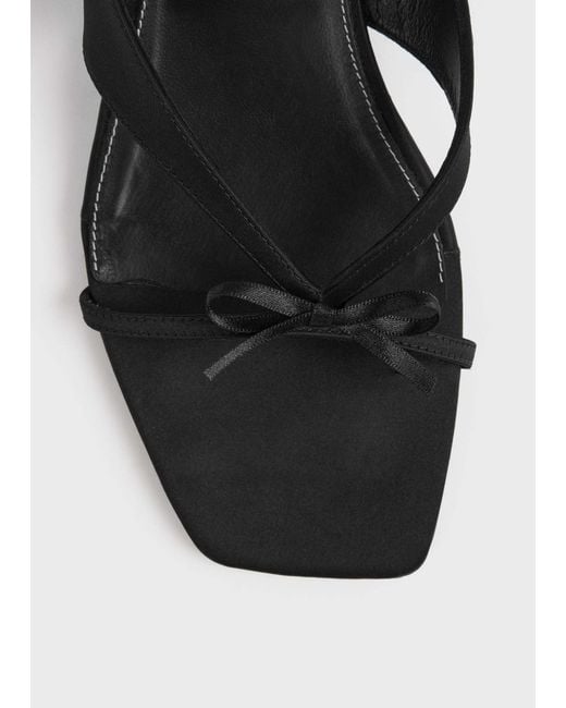 Totême  White Totême Bow-Detailed Slip-On Sandals
