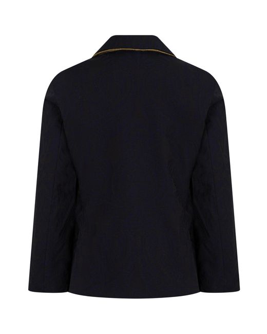 Etro Black Double-Breasted Blazer