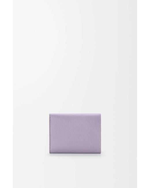 Loewe Purple Anagram Tri-Fold Wallet