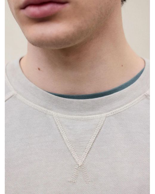 Ecoalf Gray Crew Neck Raglan Sleeve Sweatshirt for men