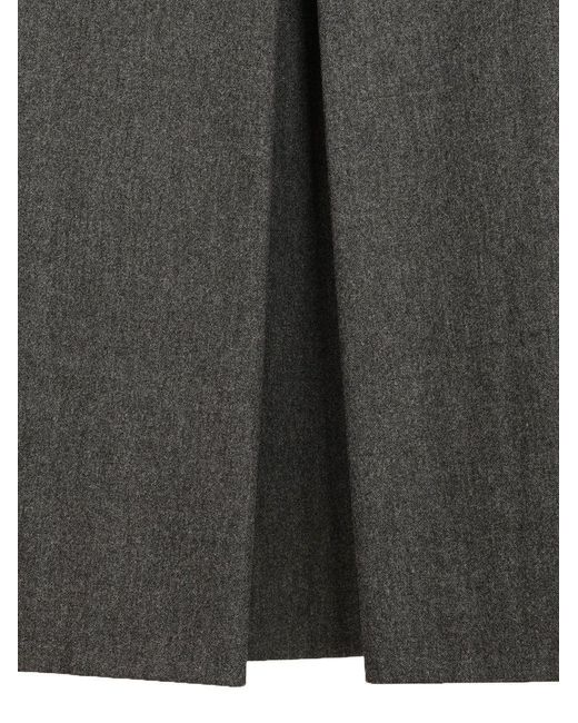 Emporio Armani Gray Mid-Length Pleated Skirt