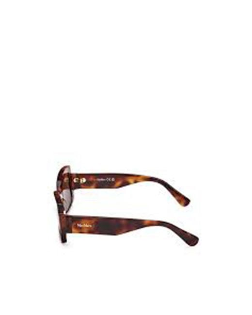 Max Mara Brown Rectangular Frame Sunglasses