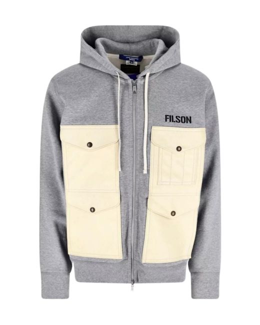 Junya Watanabe Gray Drawstring Zip-Up Jacket for men