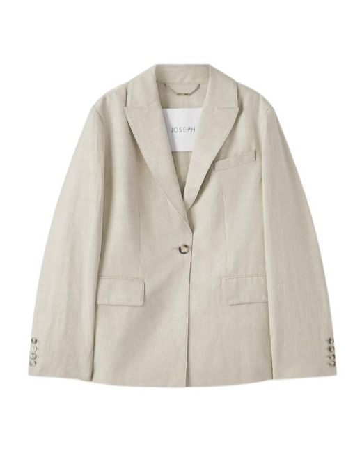 Joseph Natural Rochd Button Single-Breasted Blazer