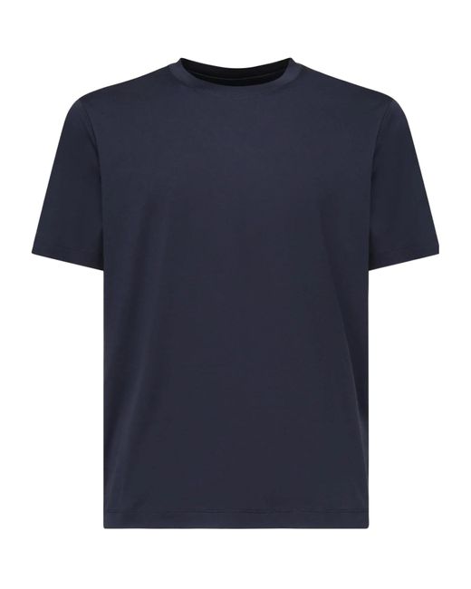 Eleventy Blue Short Sleeved Crewneck T-Shirt for men
