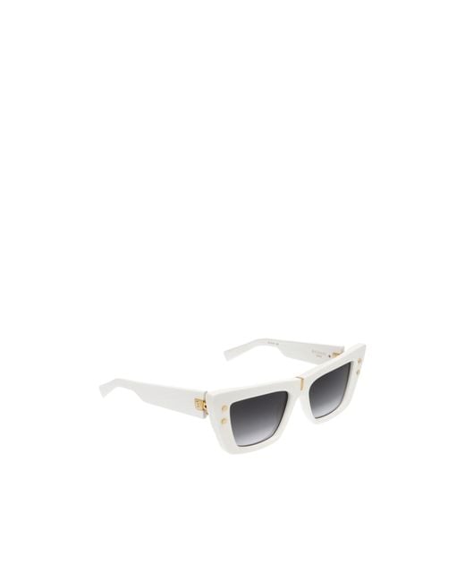 Balmain White Cat's Sunglasses for men