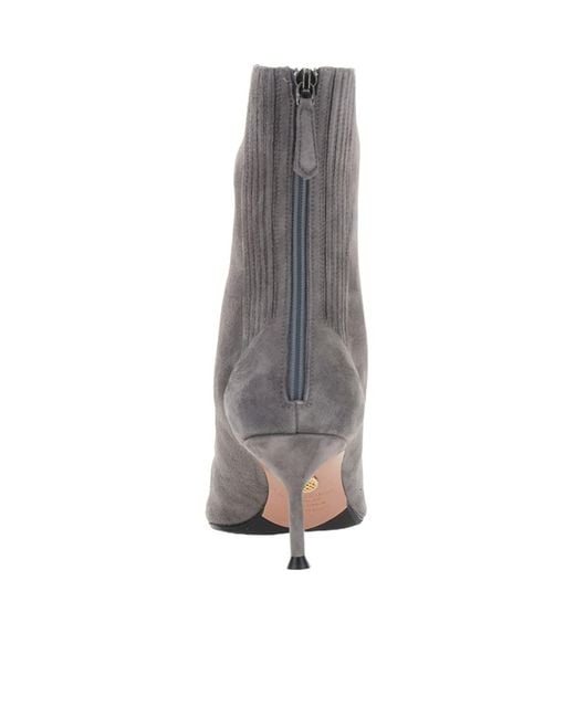 Aquazzura Gray Pointed Toe Heeled Boots