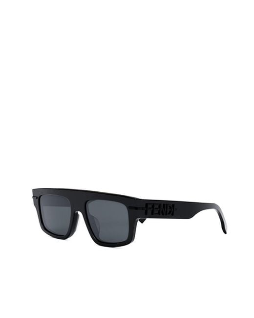 Fendi Gray Eyewear Square-Frame Sunglasses for men