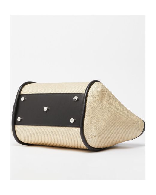 Max Mara Natural Logo Plaque Top Handle Bag