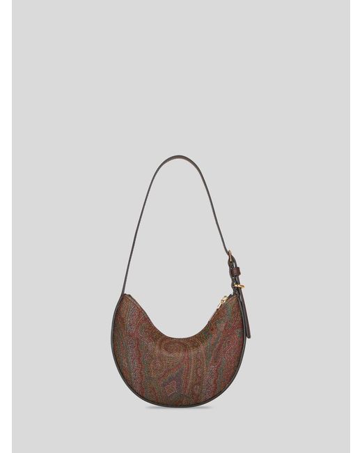Etro White Paisley Printed Shoulder Bag