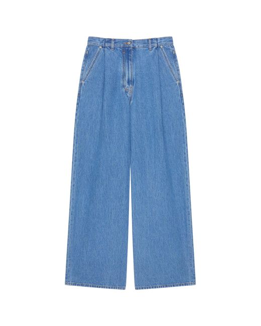 Givenchy Blue Wide-Leg Baggy Jeans