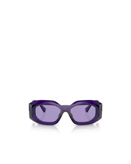 Versace Purple Eyewear Rectangular Frame Sunglasses for men