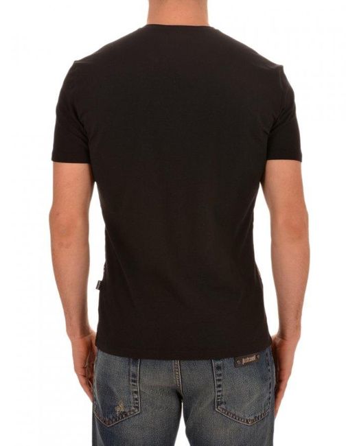 Just Cavalli Black Printed T-Shirt for men