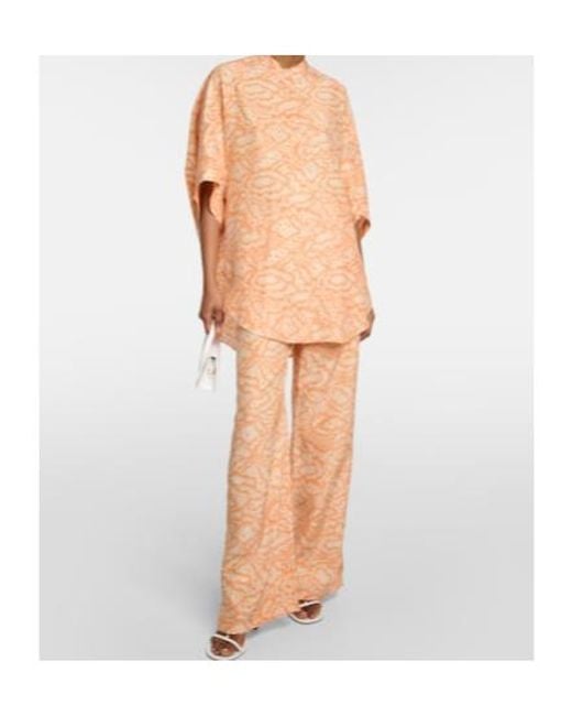 Stella McCartney Natural Printed Silk Blouse